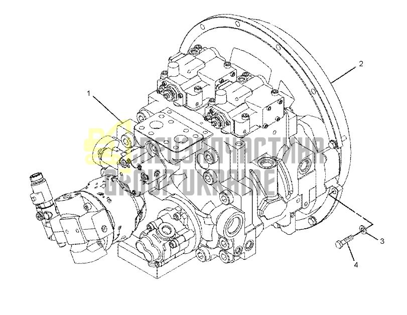 Caterpillar 272-4668 Насос гидравлический в сборе Kawasaki K5V160DP, H5V160DP