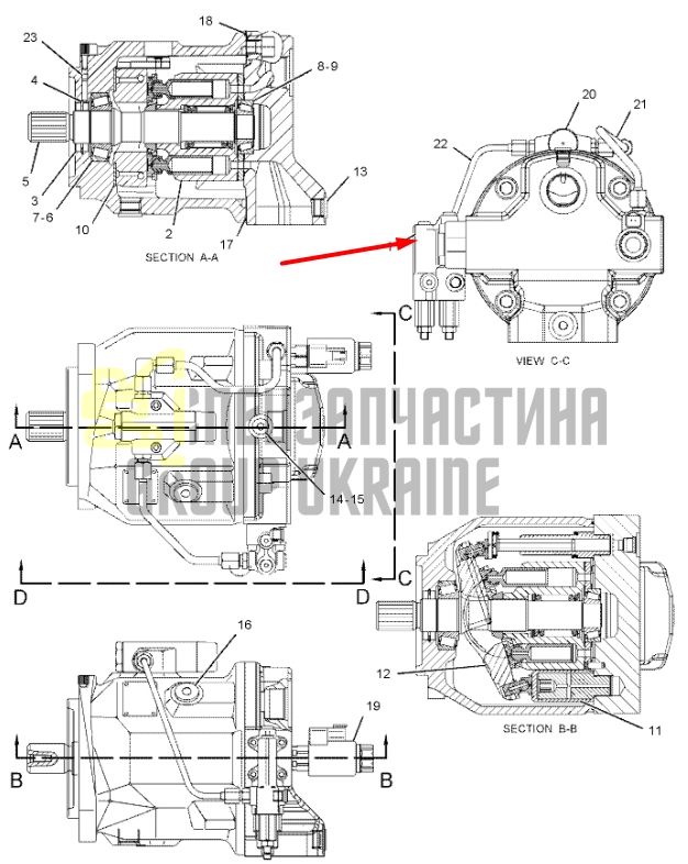 Caterpillar 2807869 Регулирующий клапан поршневого гидравлического насоса