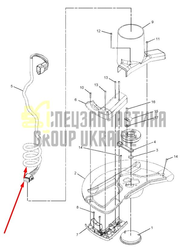 283-3367 Кабель рулевой колонки в сборе