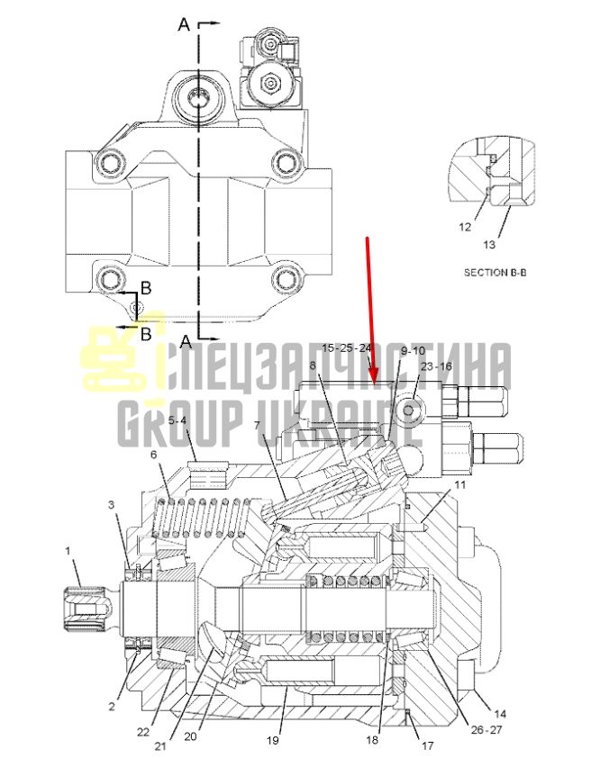 Caterpillar 2855240 Группа клапанов компенсатора расхода для D6