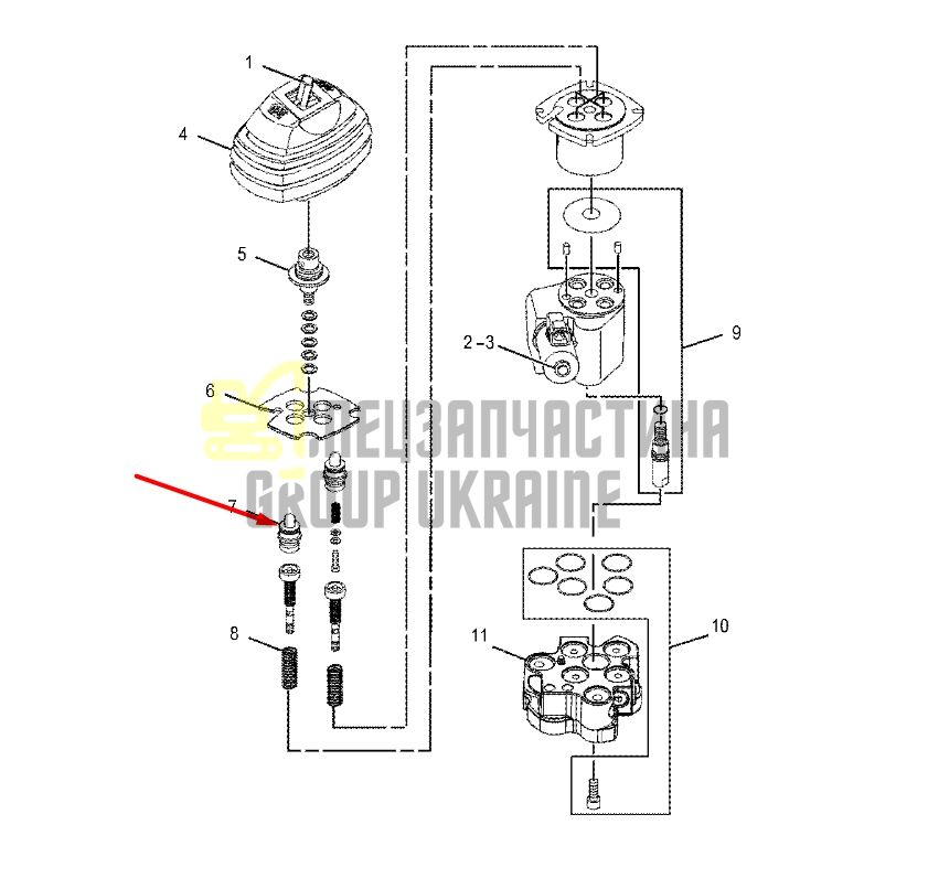 Caterpillar 2898451 Плунжер джойстика для 226, 236