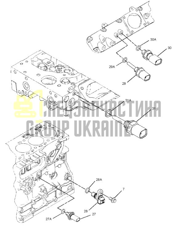 290-3913 Топливная трубка 3 цилиндра Cat 928HZ, 938H