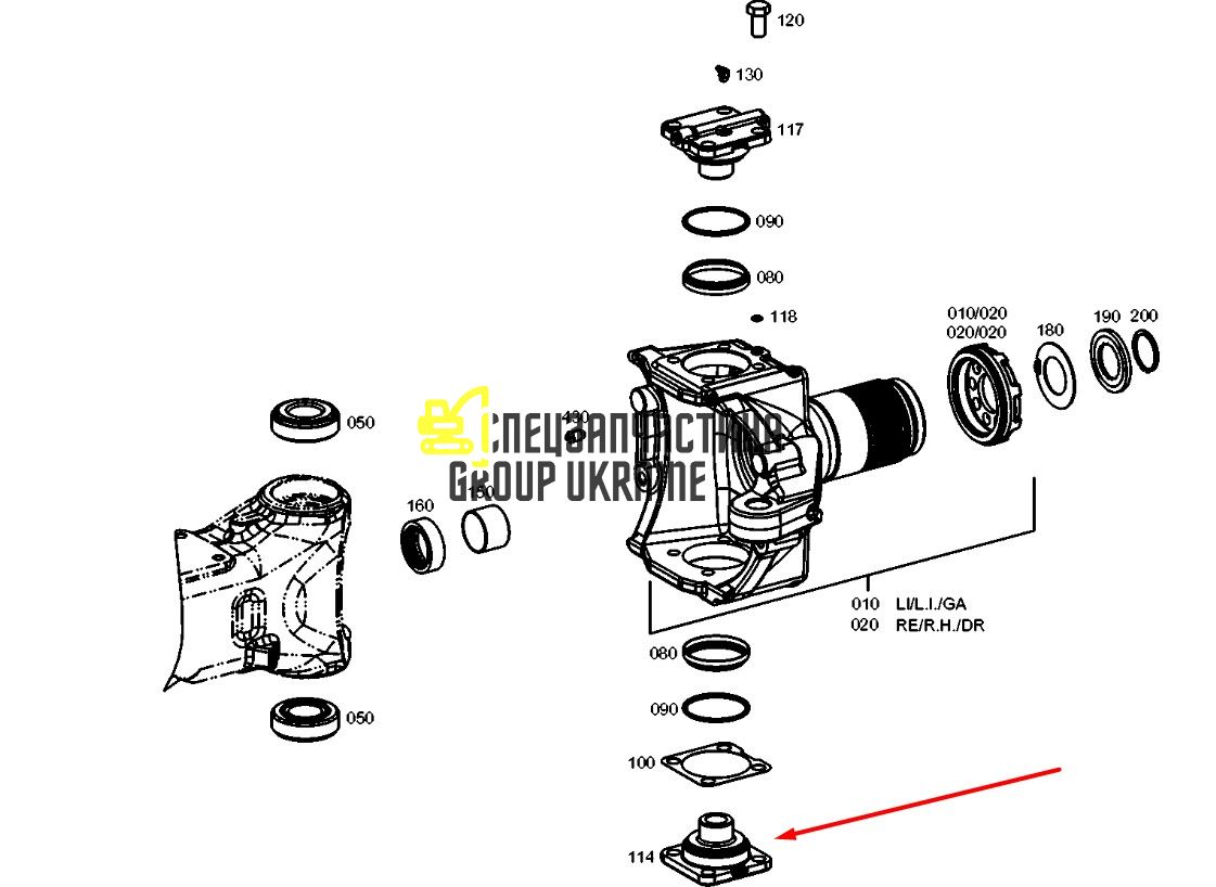 2963953 Поворотный кулак Caterpillar M318