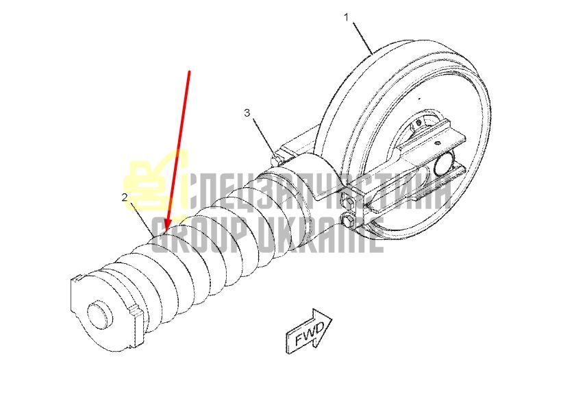Caterpillar 2979275 Натяжитель гусеницы для 323E, 329E