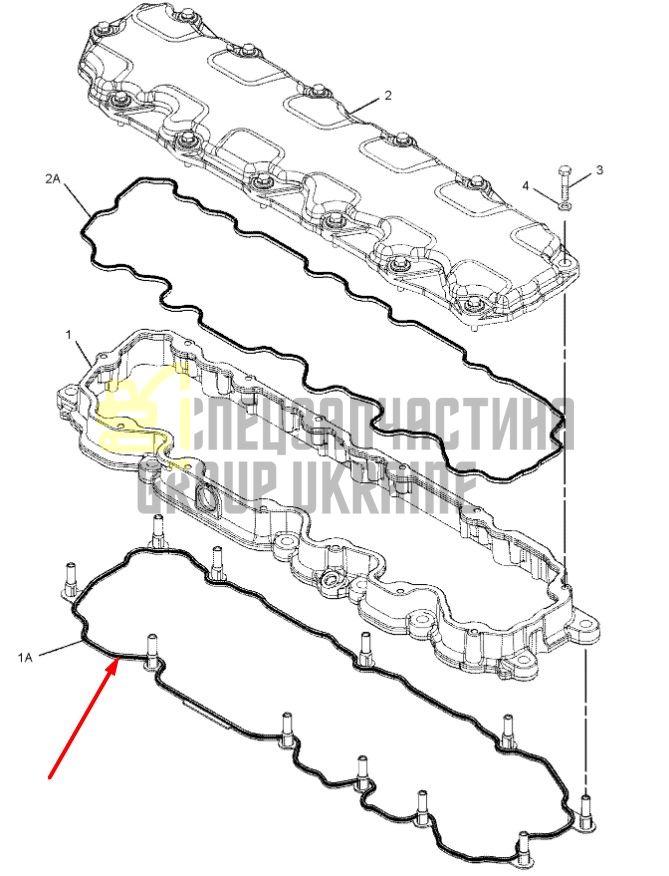 3044924 Прокладка клапанной крышки Caterpillar C7