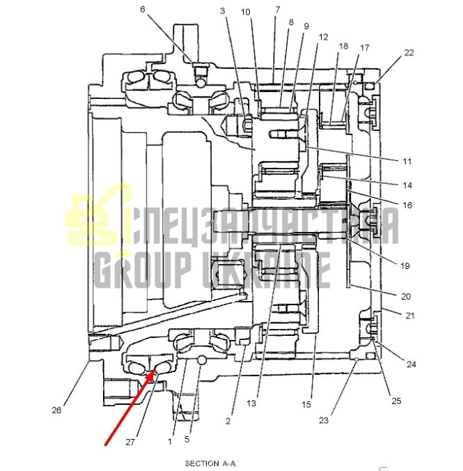 Сальник бортового редуктора 309-9249 даукон, уплотнение CAT 304C CR