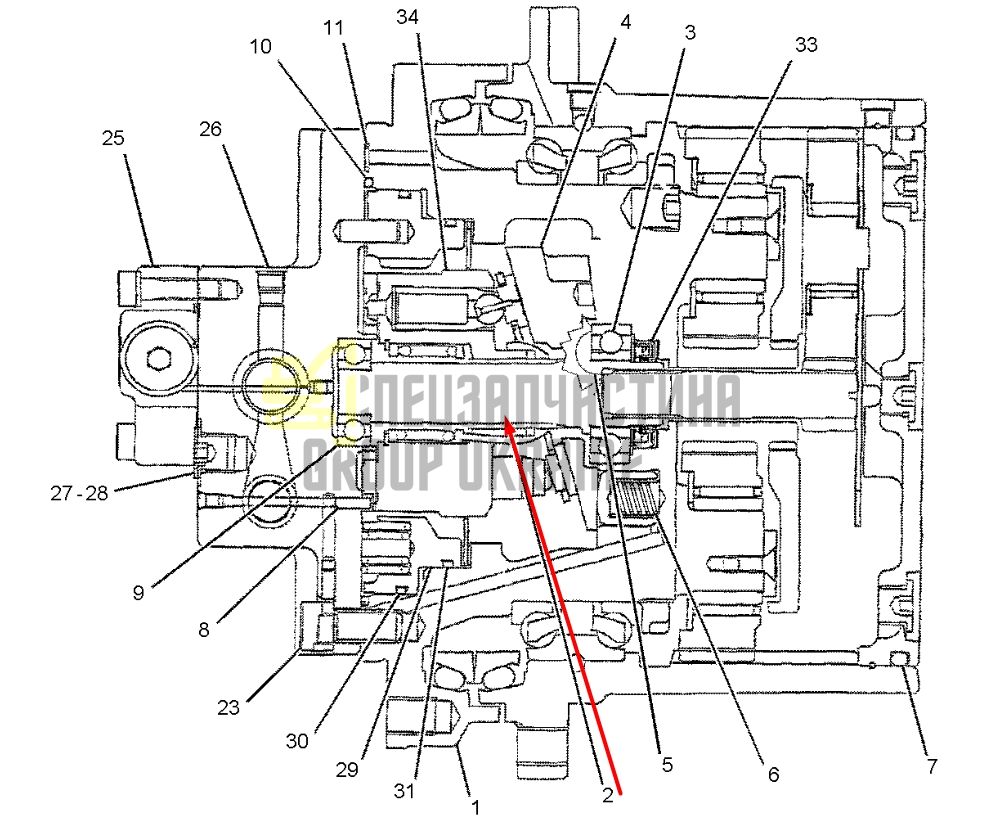 Вал гидромотора Caterpillar 305E 309-9267