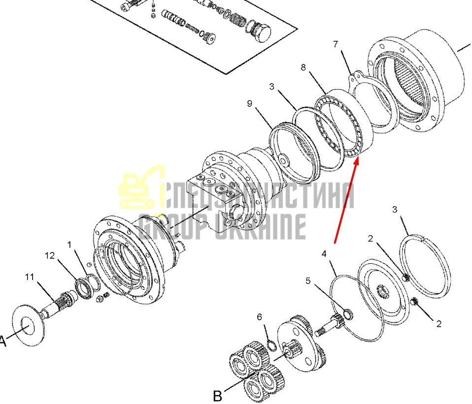 Подшипник редуктора Caterpillar 301.5 311-9646