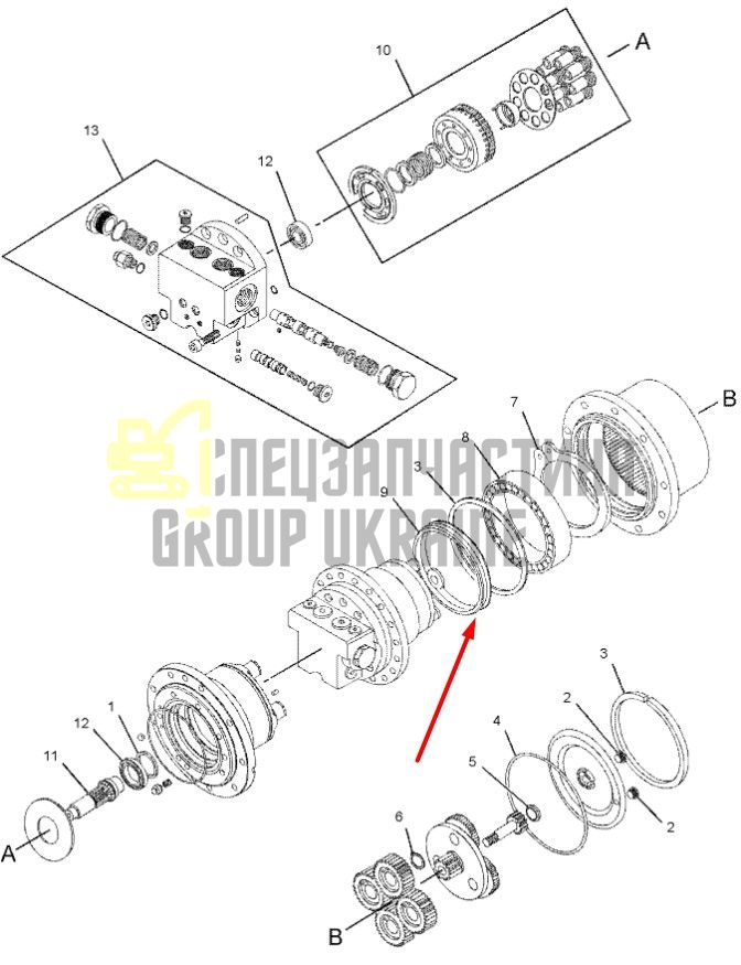Сальник бортового редуктора 311-9647 Caterpillar даукон, уплотнение