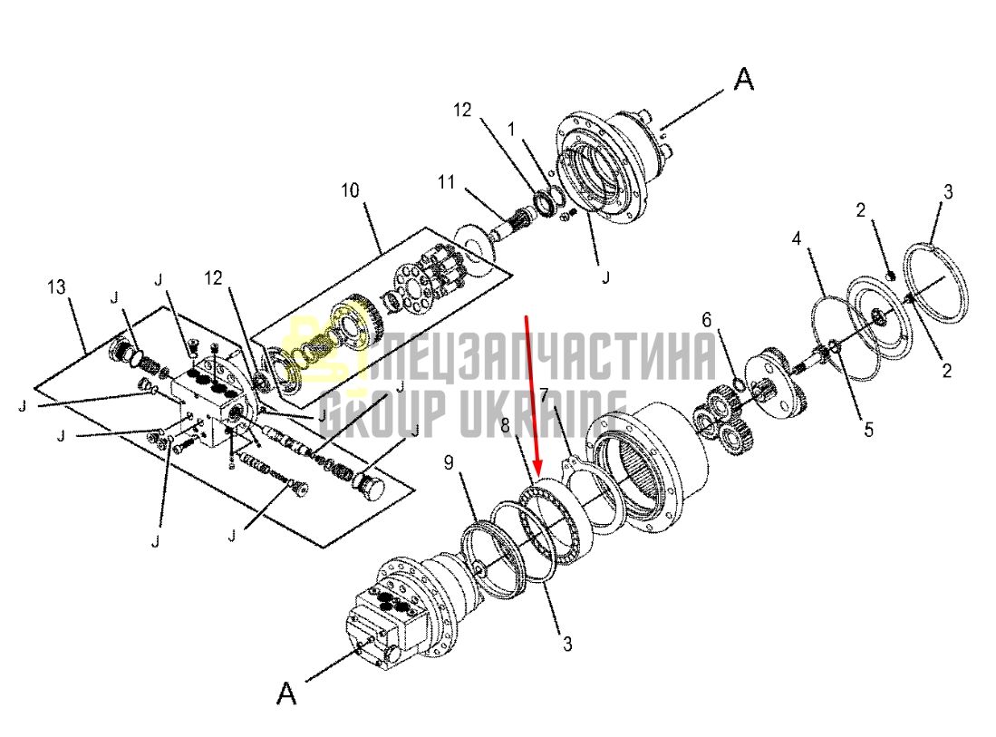 Подшипник главной передачи Caterpillar 302.5C 312-0113