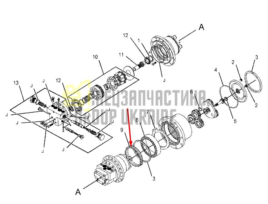 312-0114 Сальник бортового редуктора CAT 302.5 даукон, уплотнение