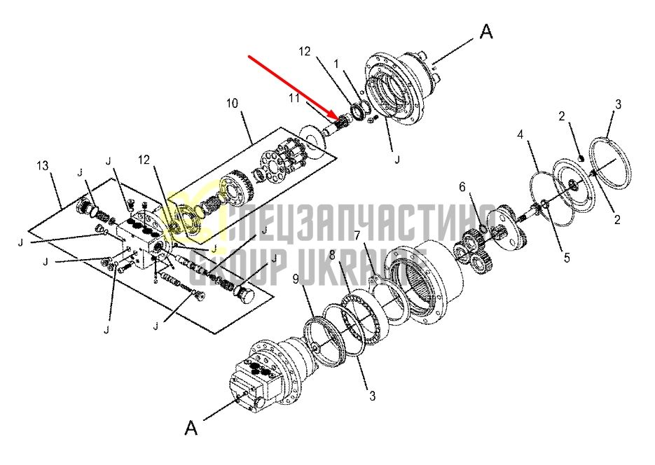 ⭐Валы для спецтехники Caterpillar⭐Двигатели Caterpillar⭐Caterpillar 3120117 Вал ходового двигателя ⭐Купить запчасти для спецтехники Caterpillar в Киеве непосредственно из нашего склада