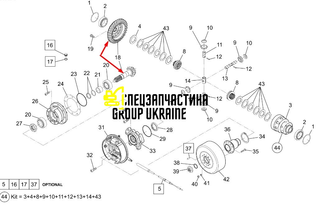 322-0651 Главная (коническая) пара Caterpillar