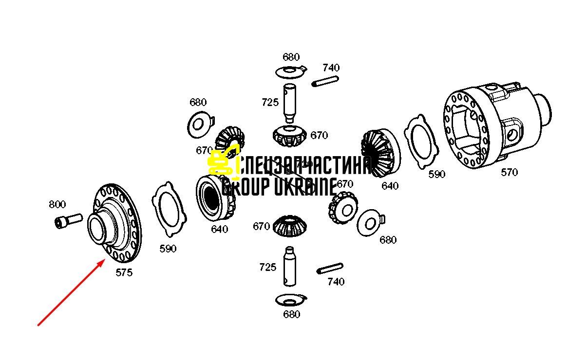 3311391 (4461373050) Крышка корпуса дифференциала Caterpillar, ZF