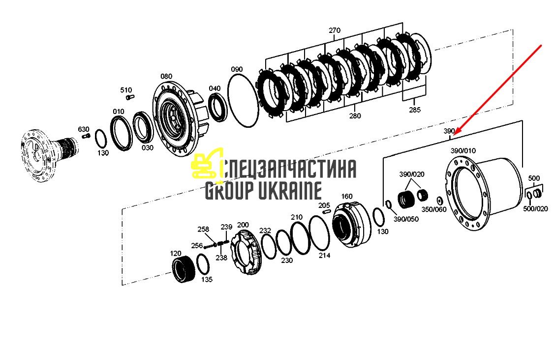 333-8032 (ZGAQ-02931, 4472.231.015) Водило планетарной передачи Caterpillar, ZF