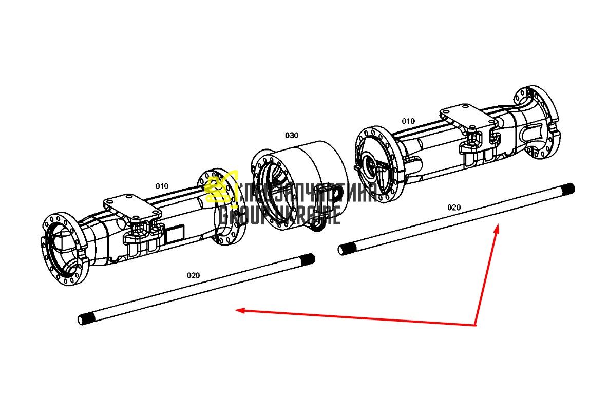 3338042 Полуось Caterpillar TH83