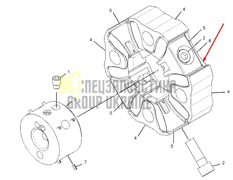 Придбати Caterpillar 339-6955 Гнучка муфта 30H (PU+AL) для двигуна C4.4, C7.1