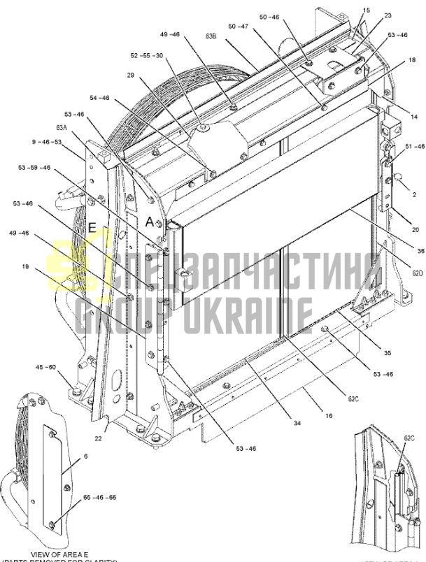 349-8238 Радиатор охлаждения CAT 950/962H