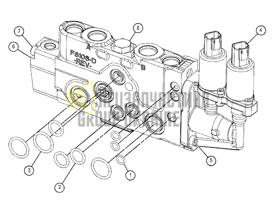 Caterpillar TM82001 Электромагнитный клапан в сборе 12V