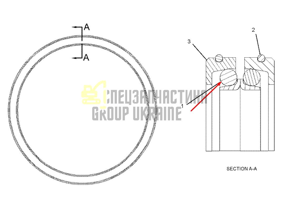 Сальник бортового редуктора 3634454 Caterpillar E735 E740 даукон, уплотнение