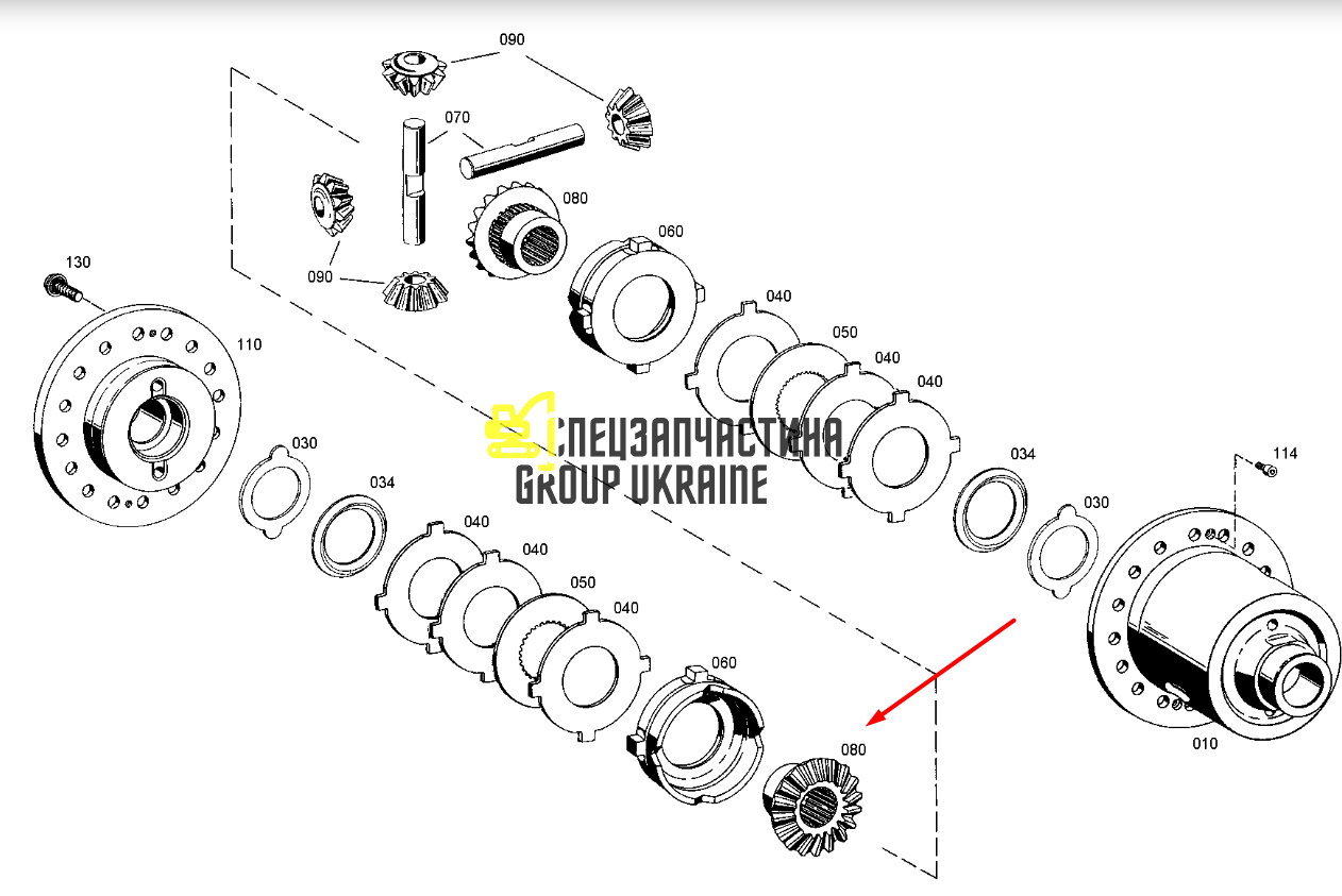 3644412 (4061316221) Шестерня дифференциала Caterpillar, ZF