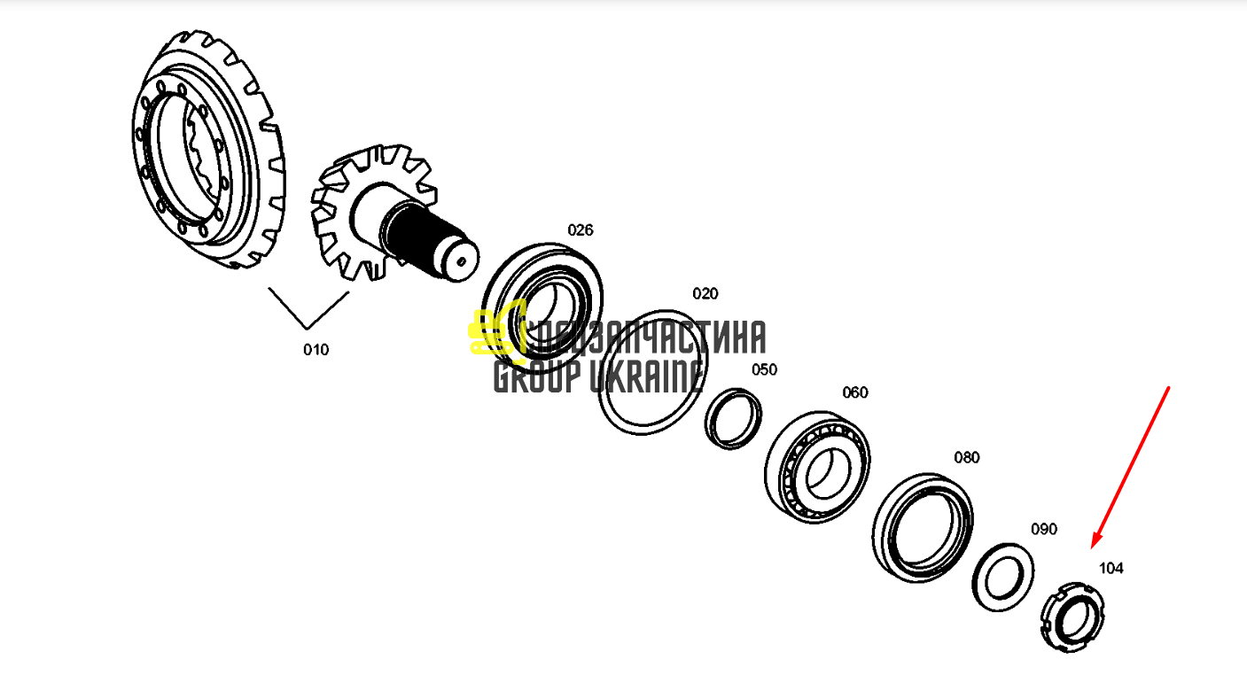 0737502146 Гайка корончастая ZF