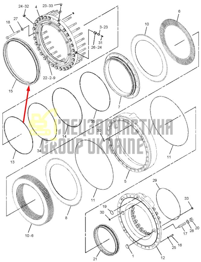 Сальник, даукон, ущільнення LE0112 CASE CX160 бортового редуктора