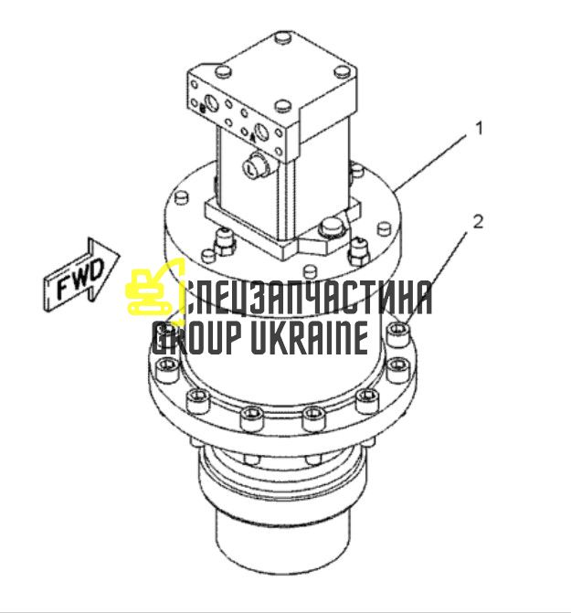 3693170 (4145003024) Редуктор поворота башни Caterpillar, ZF DR 140