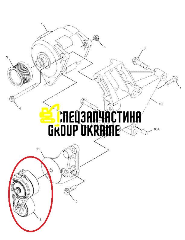 Натягувач ременя CAT 3691255 369-1255