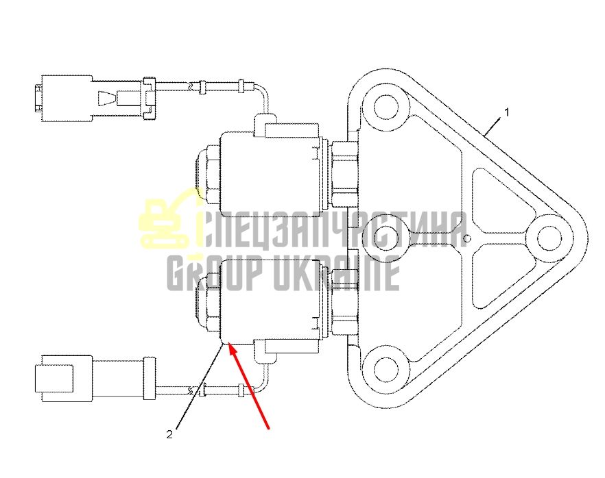 Caterpillar 3809849 Электромагнитный клапан, соленоид 24V