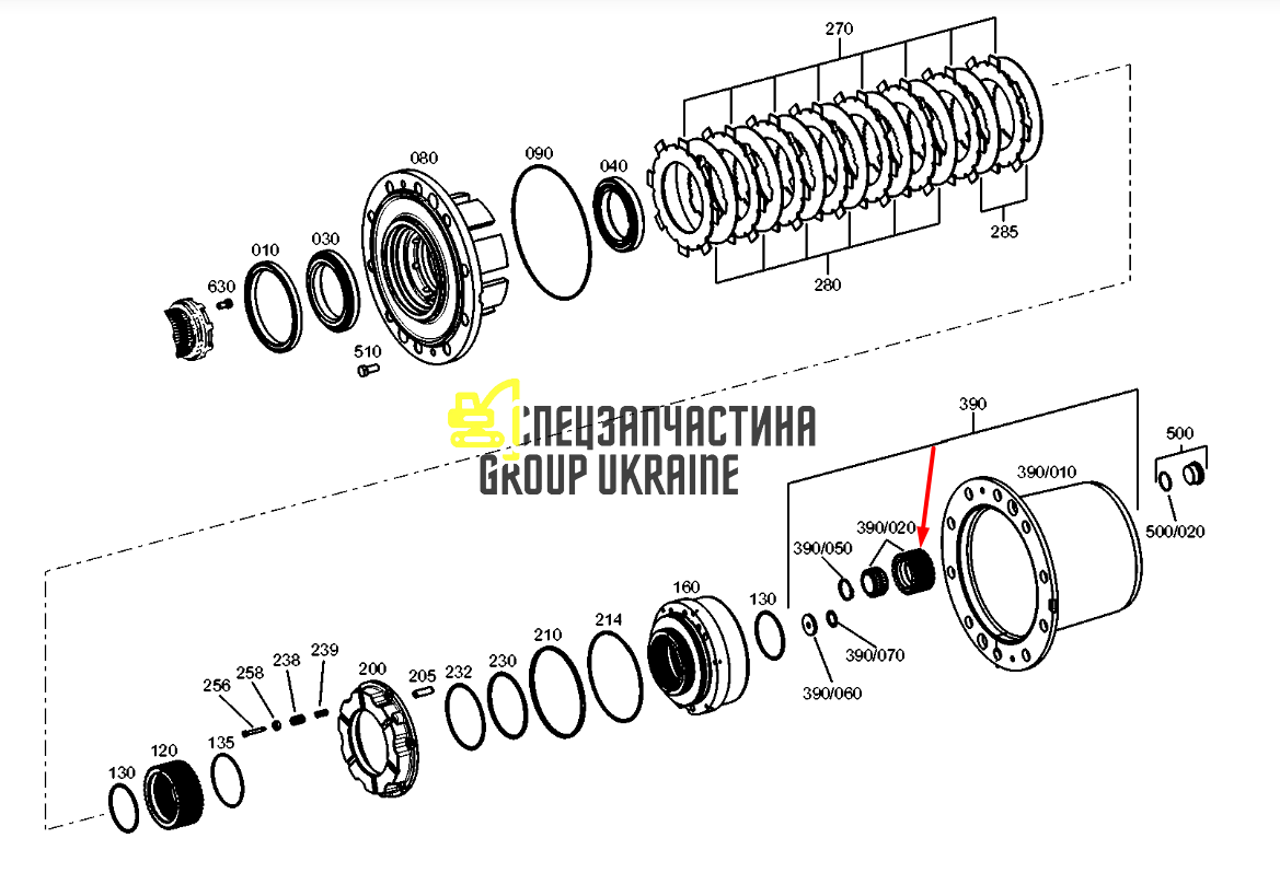 3863822 (4472239224) Шестерня дифференциала Caterpillar, ZF