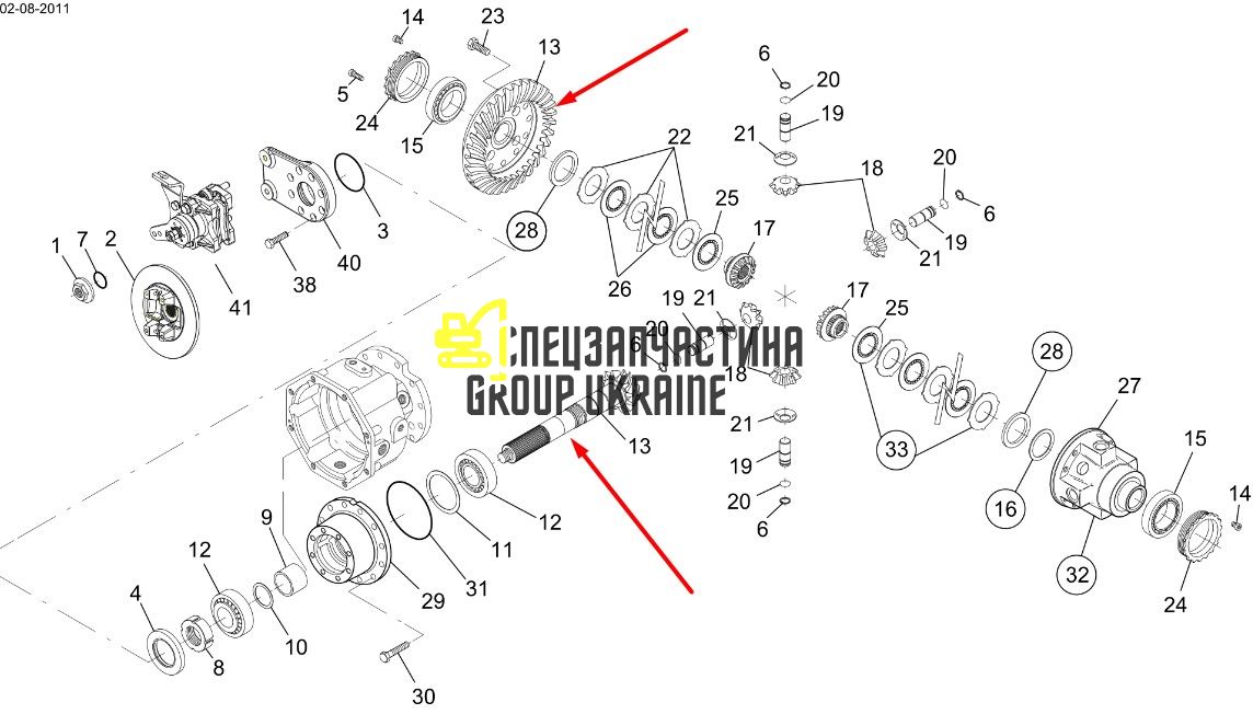390-7681 Головна (конічна) пара Caterpillar 914