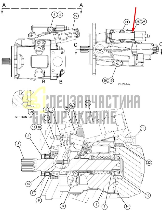 Caterpillar 3987457 Блок гідророзподільника насоса