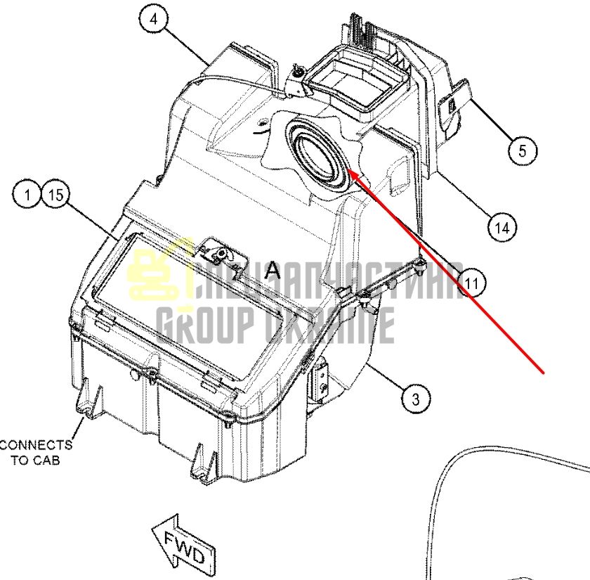 Caterpillar 4178134 Фильтр салона для 422F2, 428F2, 432F2