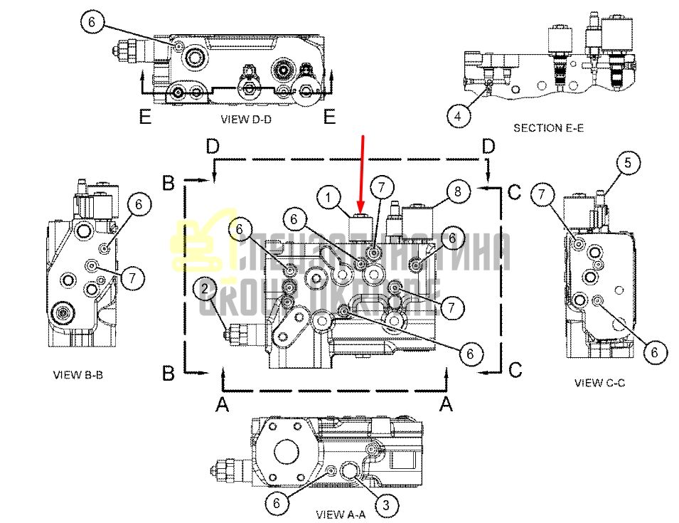 Caterpillar 4234562 Электромагнитный клапан 12V для D4, D5