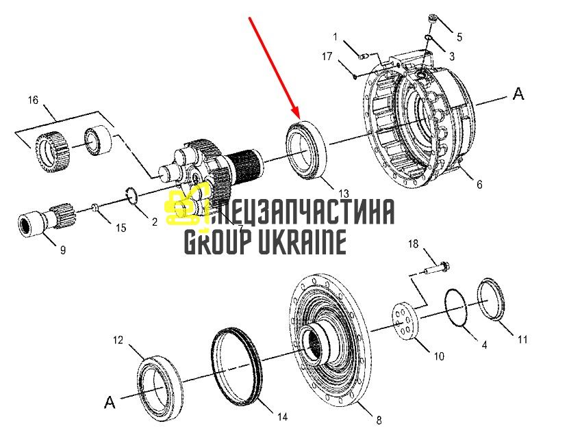 4532425 (0735302902) Конический роликовый подшипник Caterpillar, ZF