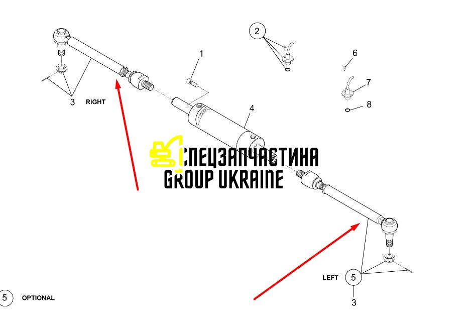 458-6145 Рулевая тяга Caterpillar