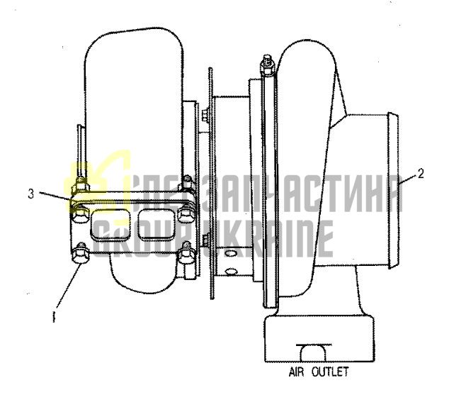 4P-8729 Турбокомпрессор турбина CAT D9R/D8L/D9N