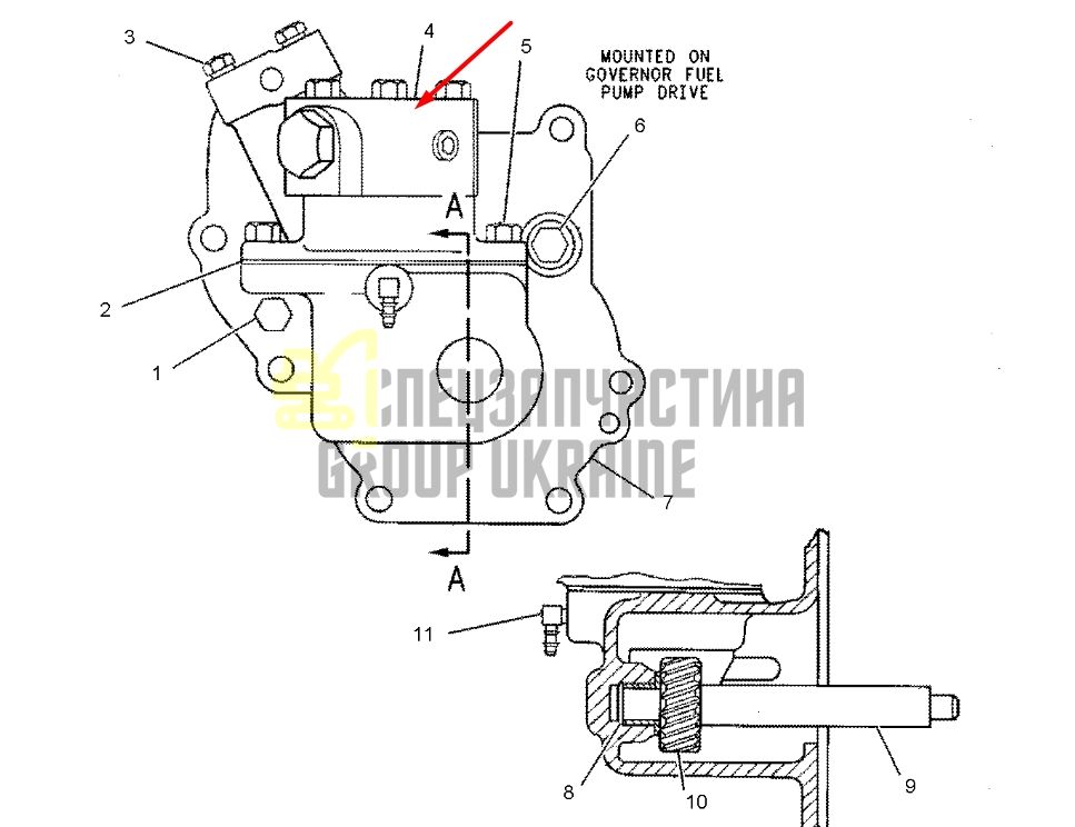 Caterpillar 4W5477 Топливоперекачивающий насос для 3408, 3412