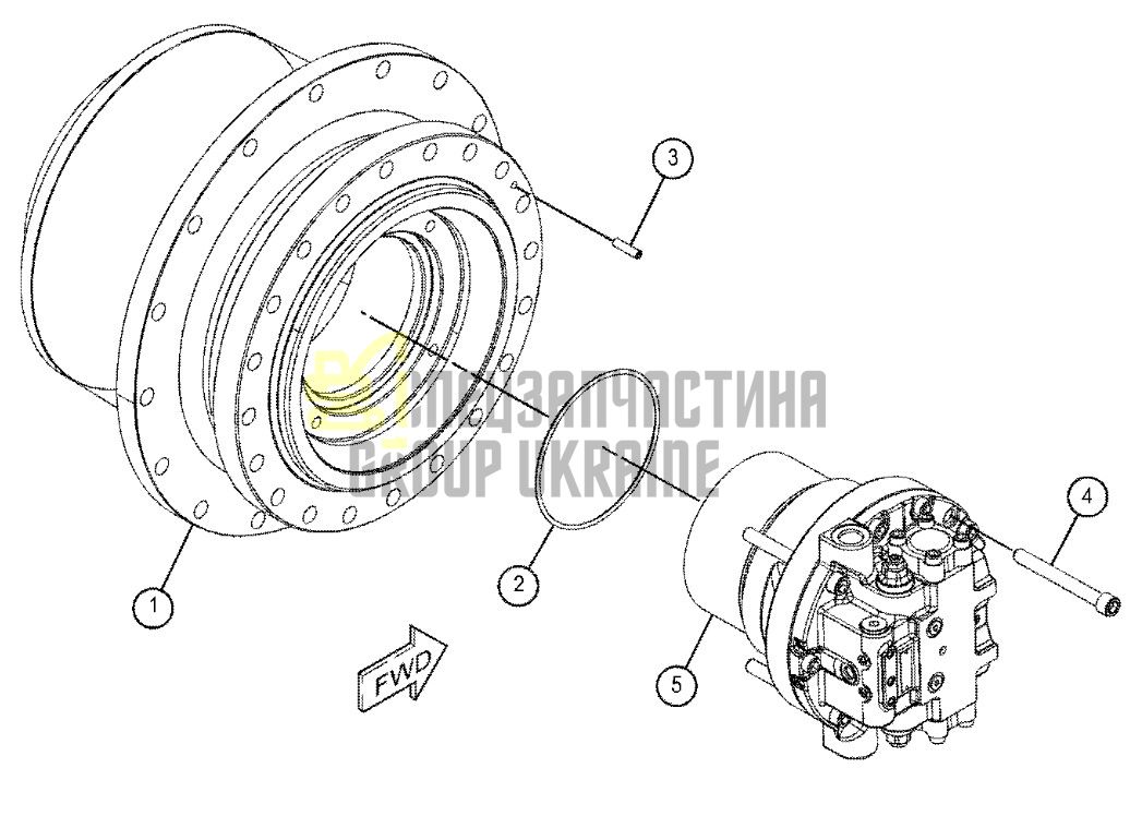 536-7275 Редуктор хода бортовая CAT 330D/336GC