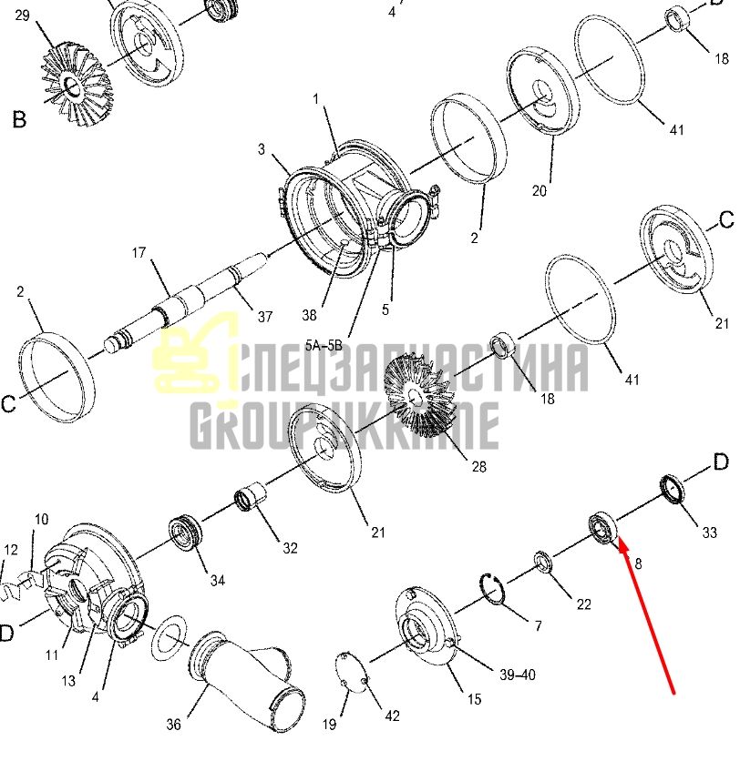 Подшипник шариковый 6B-1124 для Caterpillar 303.5C