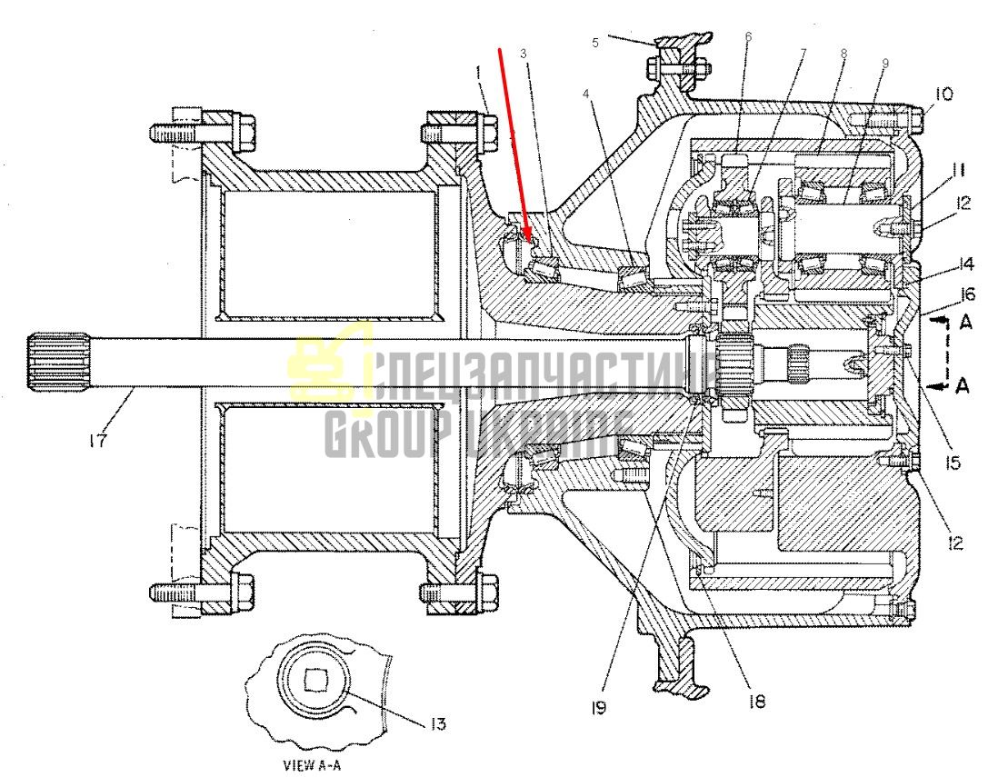 Сальник бортового редуктора 6Y0857 Caterpillar D9, D10 даукон, уплотнение