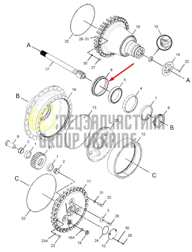 6Y0859 Доукон Caterpillar D3, D4, D5, D6, D8