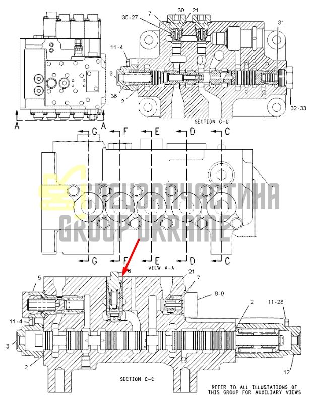 Caterpillar 7I8136 Клапан 320, 322