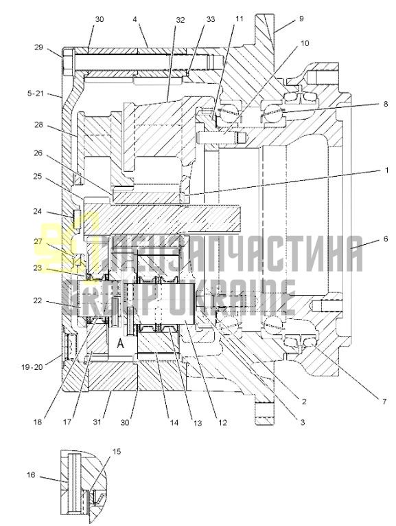 7Y-1426 Крышка бортового редуктора CAT 318D/323D