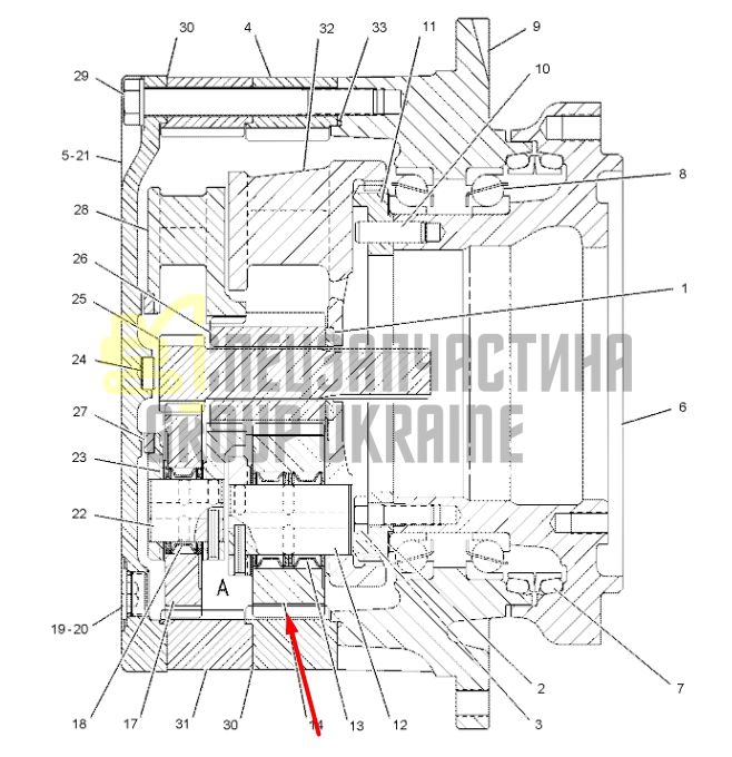 7Y-1431 Планетарная шестерня Caterpillar 320