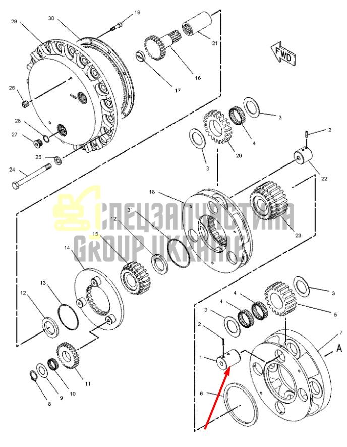 7Y0656 Вал Caterpillar
