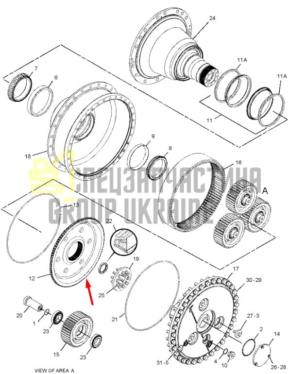 8E2748 Стійка редуктора Caterpillar D6H