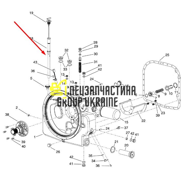 8I3919 Трубка КПП Caterpillar TH83