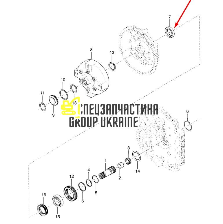 8I4404 Сальник КПП Caterpillar TH83
